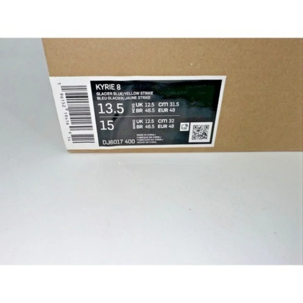 Nike Kyrie 8 Glacier Blue Yellow Strike Mens Basketball Shoes DJ6017-400 SZ 13.5